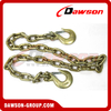 G70 Trailer Safety Chains Assembly with Slip Clevis Hook & Latch on Each End