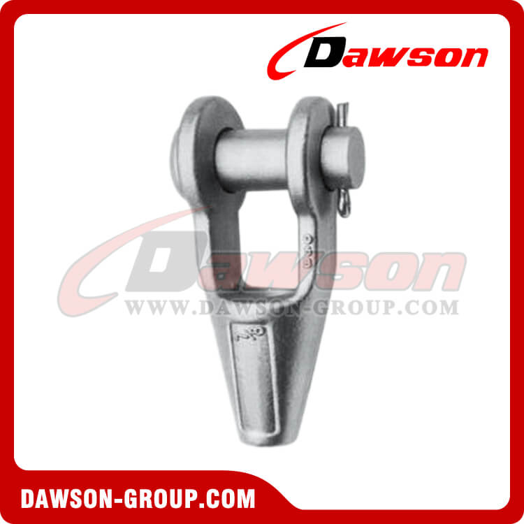 High Tensile Steel Open Spelter Wire Rope Sockets DG-416, Forged Steel Sockets Through 1-1/2”, Cast Alloy Steel 1-5/8” Through 4”