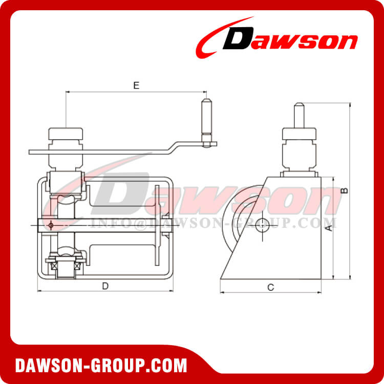 DSHW-A TYPE 250kg-1000kg Worm Gear Hand Lifting Winch with CE Certificate