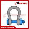 Dawson Brand Hot Dip Galvanized US Type DG2130 Bow Shackle with Safety Pin, S6 Bolt Type Anchor Shackle