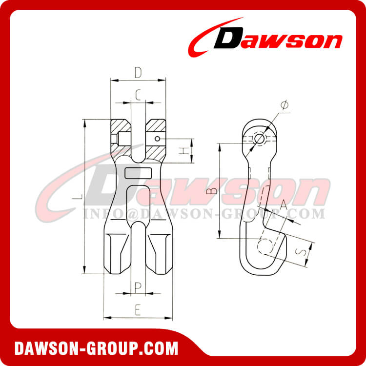  DS073 G80 Clevis Chain Clutch for Adjust Chain Length