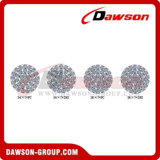 No-Roating Steel Wire Rope With Many Layers Construction(34×7+FC)