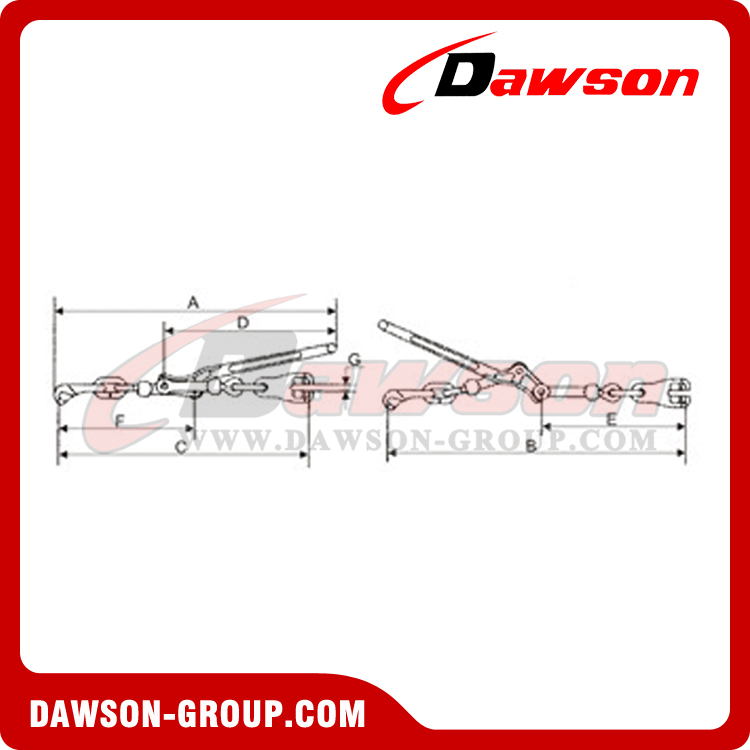 Lever Type Load Binder with Claw Hook, Forged Claw Load Binder