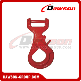 DS236 G80 Long Body Forged Steel Clevis Self-locking Hook for Web Sling