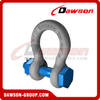 Dawson Brand Hot Dip Galvanized US Type DG2130 Bow Shackle with Safety Pin, S6 Bolt Type Anchor Shackle