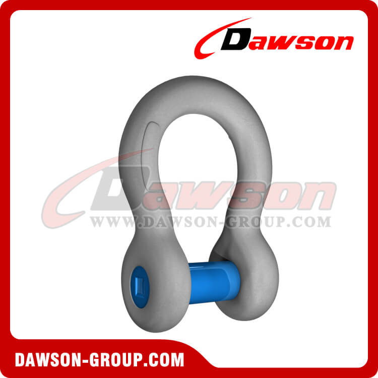 US Type Forged Trawling Bow Shackle with Sunken Pin, S6 Anchor Shackle Square Sunken Hole Pin