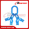 DS1068 G100 Master Link Assembly + G100 Eye Grab Hook with Clevis Attachment for Adjust Chain Length × 4