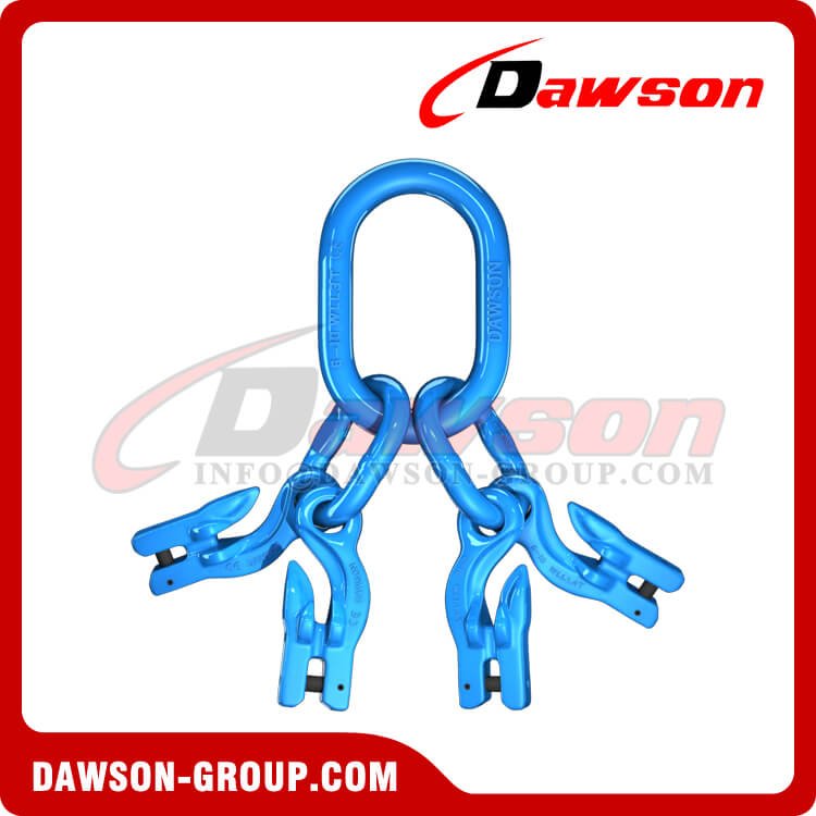 DS1068 G100 Master Link Assembly + G100 Eye Grab Hook with Clevis Attachment for Adjust Chain Length × 4