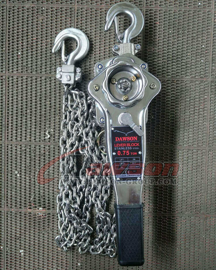 DSSH0.75T 1.5T 3T 6T Stainless Steel Lever Hoist, 750kg 1500kg 3000kg