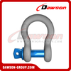 Dawson Brand Hot Dip Galvanized US Type DG209 Bow Shackle with Screw Pin, S6 High Strength Screw Pin Anchor Shackle