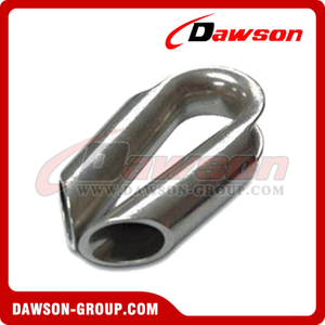 Stainless Tubular-Tube Thimble without Gusset, Hawser Thimbles Suitable for Fiber Rope