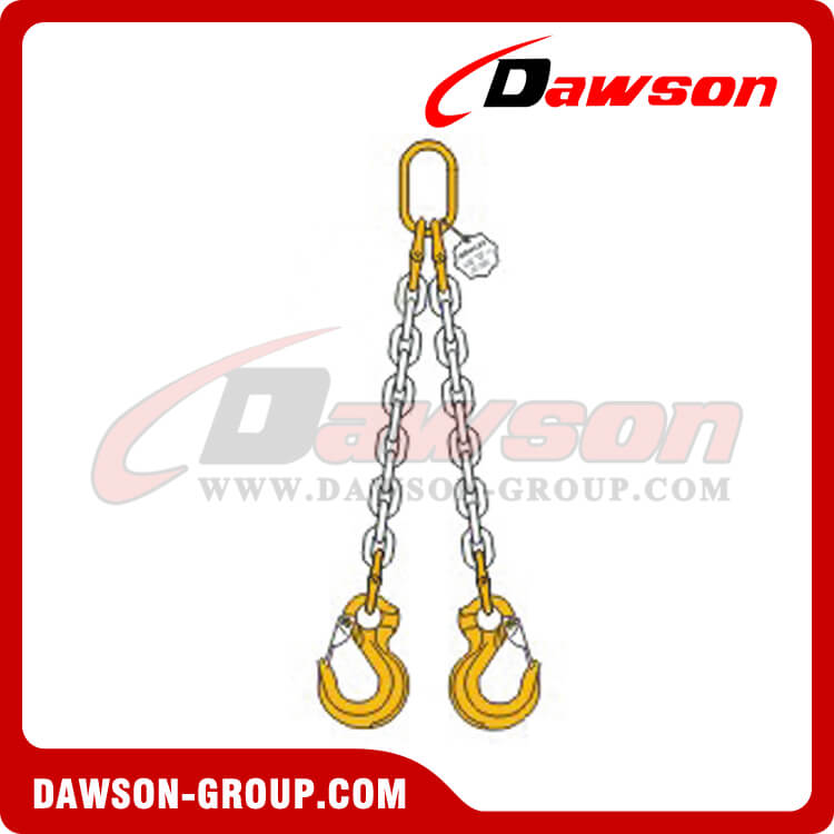 9/32 Grade 80 DOSa Double Leg Chain Sling Hooks Adjusters CHOOSE YOUR LENGTH 