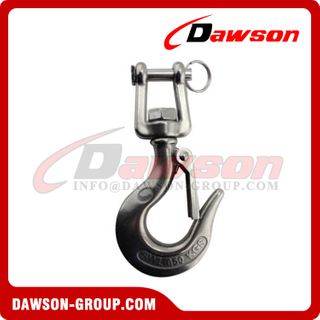 Stainless steel jaw swivel crane hook
