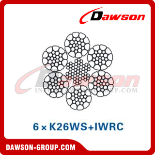 Steel Wire Rope Construction(6×K26WS+IWRC)(6×K36WS+IWRC), Wire Rope for Construction Machinery 