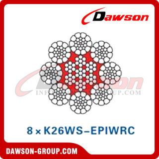 Steel Wire Rope(8×K26WS-EPIWRC)(8×K36WS-EPIWRC), Steel Metallurgical Wire Rope 