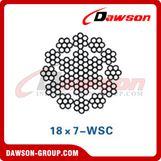 Steel Wire Rope(18×7-WSC)(34×7-WSC), Wire Rope for Coal and Mining