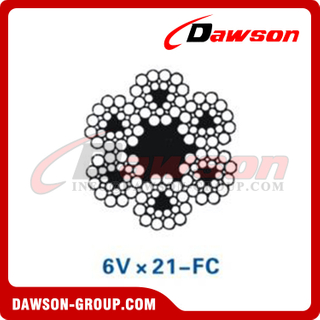 Steel Wire Rope(6V×21-FC)(6V×24-FC)(6V×30-FC)(6V×34-FC), Wire Rope for Coal and Mining