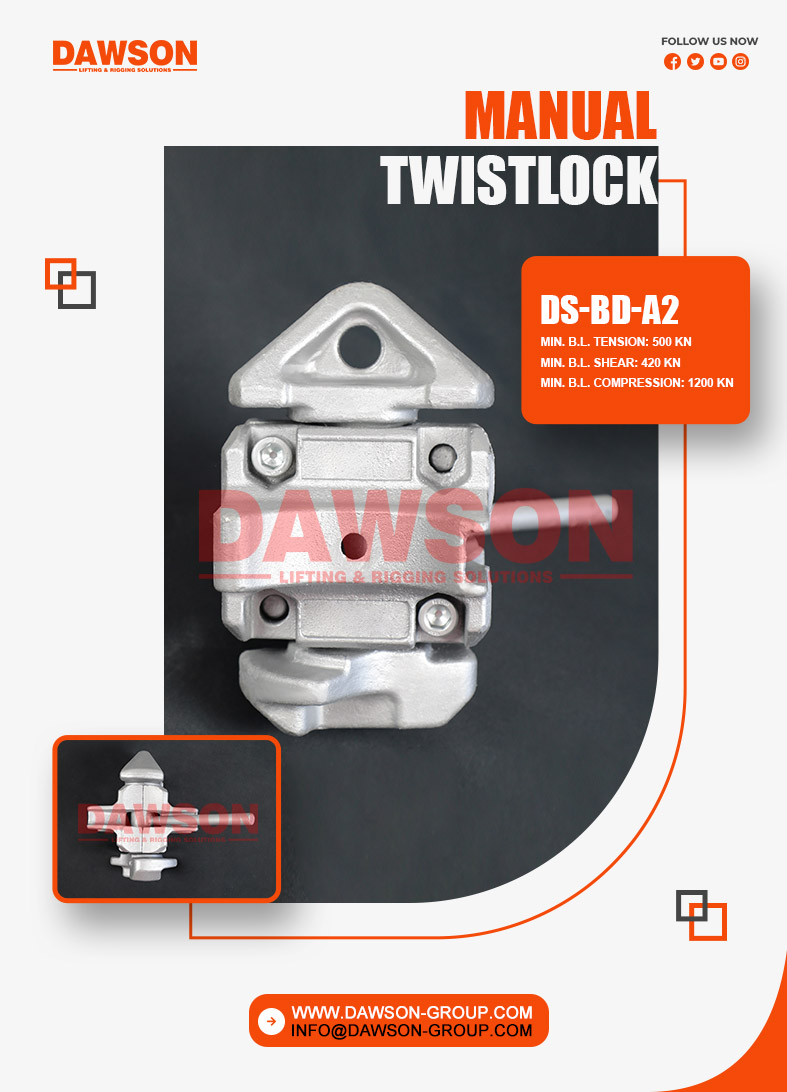 BD-D1/B Bolt Down End Handle Twistlock - ISO Ocean Shipping Container