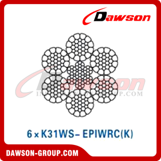 Steel Wire Rope(6×K31WS-EPIWRC(K))(6×K36WS-IWRC(K))(8×K31WS-IWRC(K)), Steel Metallurgical Wire Rope 