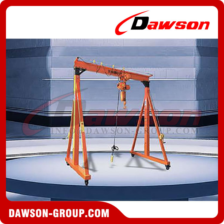 DSPT21 Manual Winch Lifting Gantry Crane, Steel Gantry Crane with