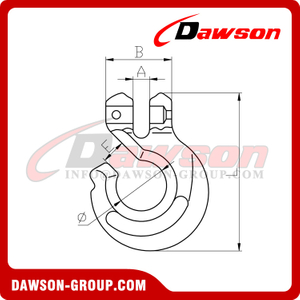 DS1028 G100 Type C Clevis Grab Hook, Forest Hook