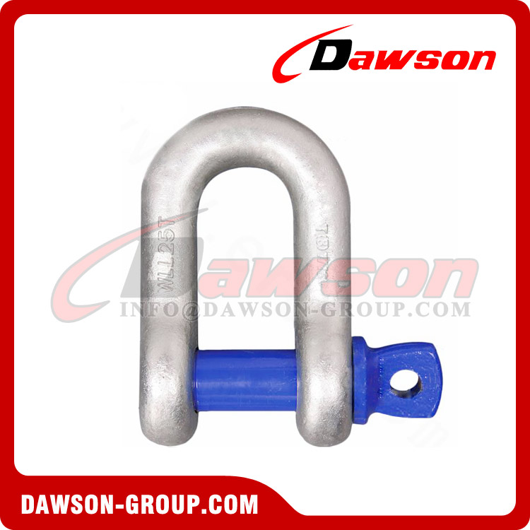 DAWSON BRAND Grade T8 DG210A Forged Alloy Steel Dee Shackle with Screw Pin, G8 Class Screw Pin Chain Shackle