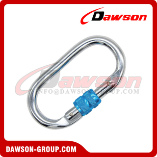 DSJ-S1019 High Quality Steel Carabiner For Climbing Fall Protection Working At Heights Full Body Harness Accessories, O-Shaped Steel Climbling Carabiner