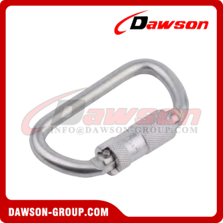 DSJ-1065 30KN High Quality Cold Formed Steel Self-Locking Carabiner, Steel Carabiners