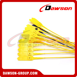 DS-BCP419 High Security Numbered Logo Container Lock Plastic Seal Cable Tie Hanging Strap Tag, Metal Inside Plastic Seal