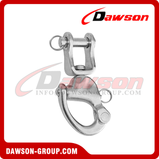 Stainless Steel Eye Swivel Snap Shackle with Jaw, Stainless Steel 304 316 Eye Swivel Bolt Snap Hook
