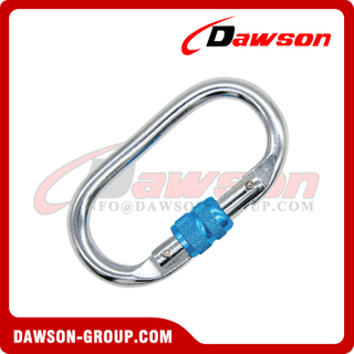 DSJ-1019 High Quality Steel Carabiner For Climbing Fall Protection Working At Heights Full Body Harness Accessories, O-Shaped Steel Climbling Carabiner