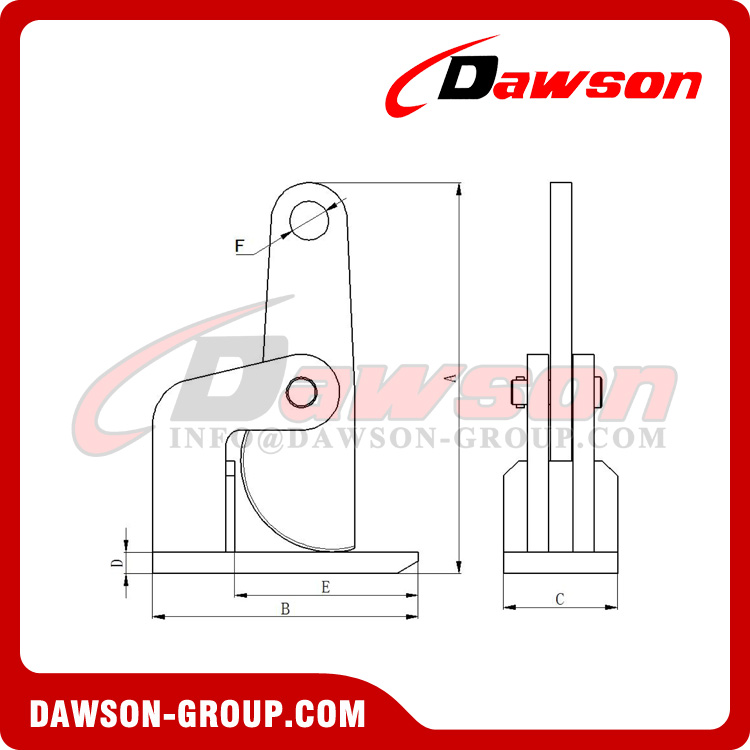 DS-THK/THKS Type Horizontal Plate Clamp for Transporting Steel Plate