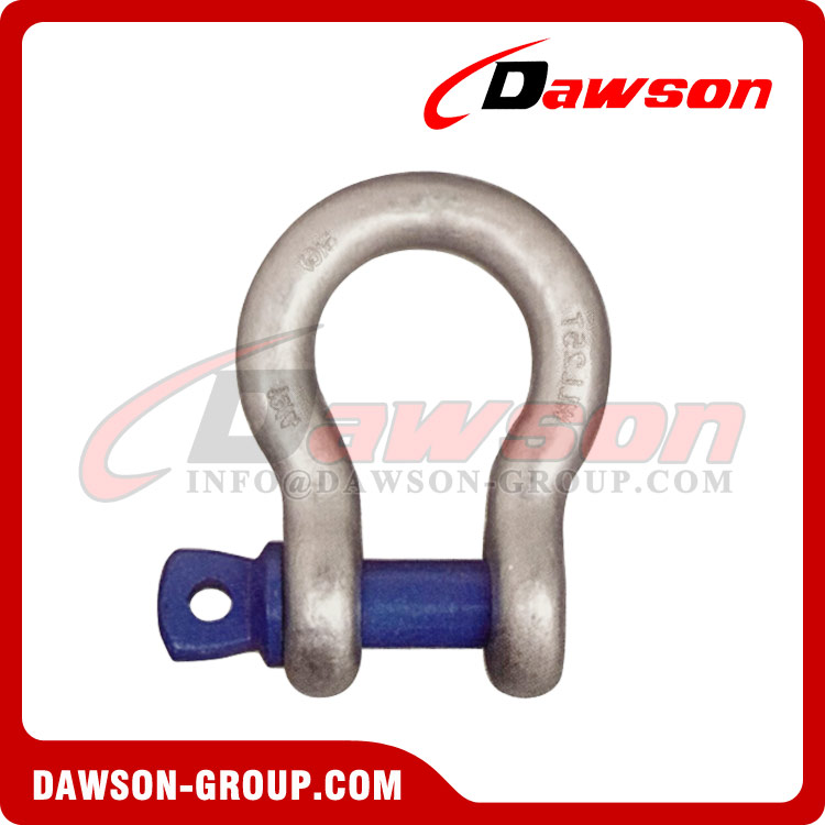 DAWSON BRAND Grade T8 DG209A Forged Alloy Steel Bow Shackle with Screw Pin, G8 Class Screw Pin Anchor Shackle