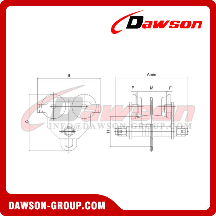 DS-EX-GCT EX-proof Push Trolley, Non-Sparking Push Trolley Clamp