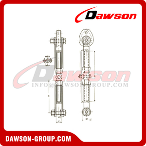 JIS F3403 Type Hot Dip Galvanized or Electric Galvanized Carbon Steel & Alloy Steel Rigging Screws Turnbuckle