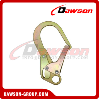 DSJ-2081 Safety Steel Snap Hook for Outdoor Activities Working At Heights, Double Locking Steel Scaffold Hook