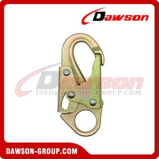 DSJ-2011 Fall Protection Working At Heights High Strength Steel Snap Hook, Forged Steel Double Locking Snap Hook