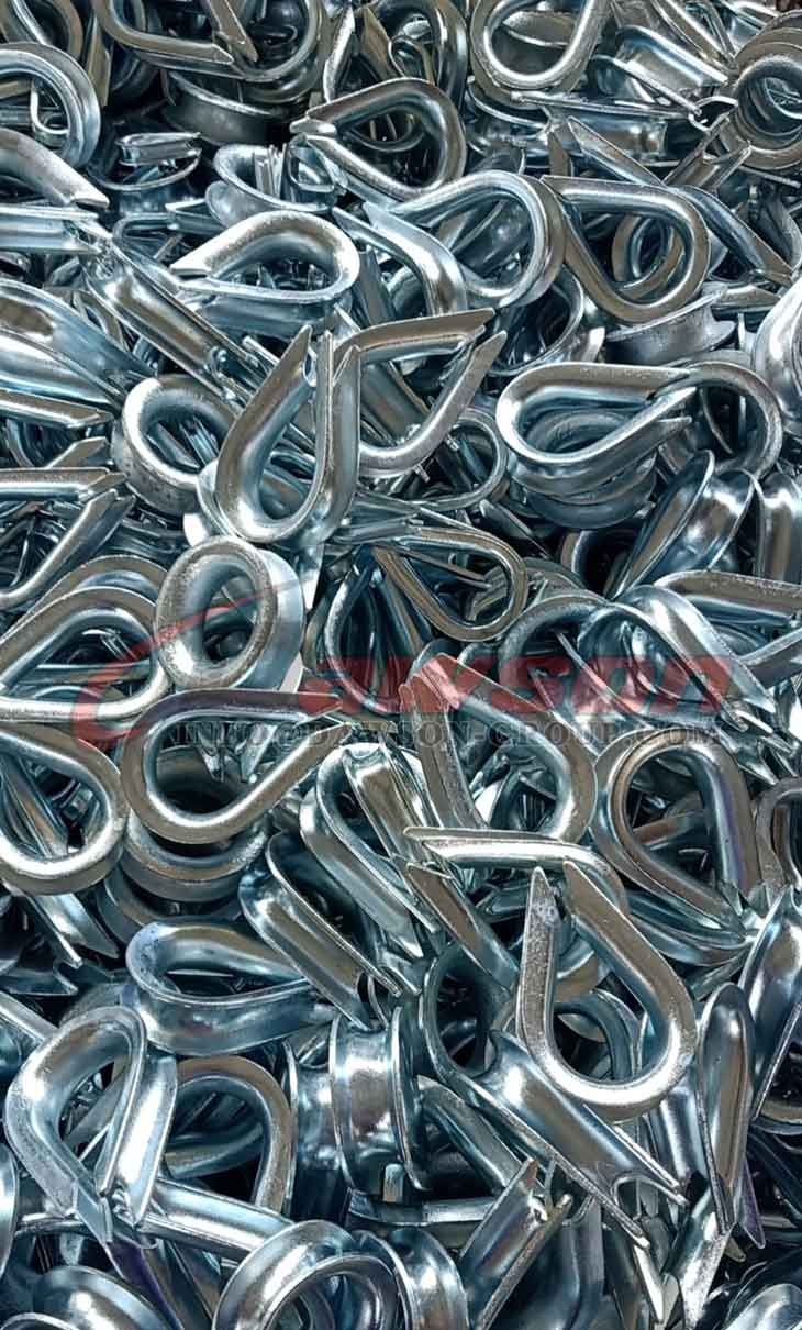 BS464 Wire Rope Thimble, Hot Dipped Galvanized Super Carbon Steel Wire