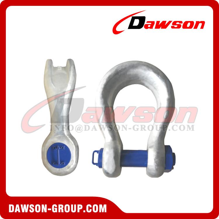 DS2160 Alloy Steel Bolt Type Wide Body Shackle for Synthetic Web Slings, Synthetic Round Slings or Wire Rope Slings