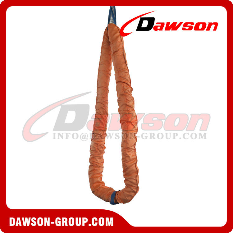 WLL 250T Polyester Round Slings, 250000kg Heavy Duty Endless Type Crane