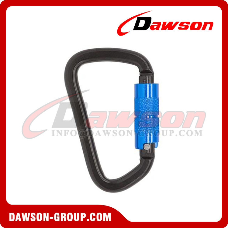 DSJ1052 30KN Fall Protection SelfLocking Steel Carabiner, Steel Twist