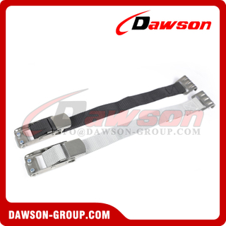 BS EN12195-2 45MM LC 300daN Black Gray Overcenter Buckle Straps with Flat Hook