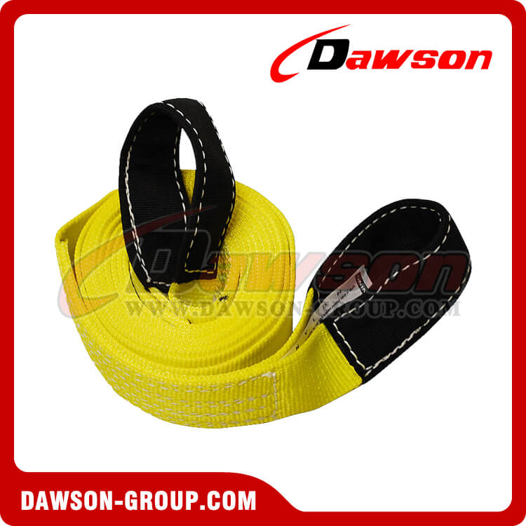8 inch 1Ply Nylon Recovery Tow Strap with 10 inch Cordura Eyes, Nylon